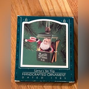 1985 Santa's Ski Trip Hallmark Christmas Ornament